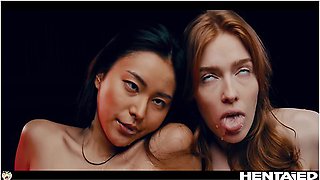 Rae Lil Black & Jia Lissa 3d Asian Monster Fucked Hentai Uncensored Creampie