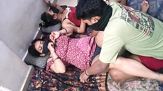 Indian Wife With Her 18 Year Old Step Sister Sharing Her Husband For A Threesome