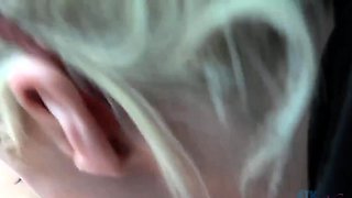 horny Elsa Jean sucks and gets dicked in car - pov