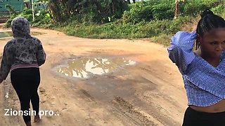 African Lesbian Lover Outdoor Play