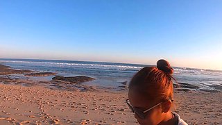 Big ass Thai amateur GF beach visit and homemade sex tape