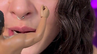 A Hairy Giantess Mocks Your Little Cock and Swallows You