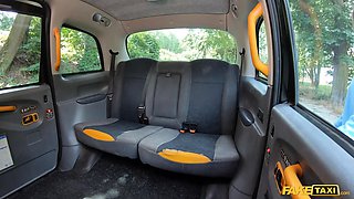 Faux cab jobless babe has her delicious rosy pussy nailed hard and fast