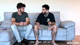 French Beauty's First Double Penetration Experience