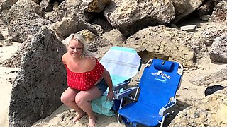 Brunette Amateur Nailed Outdoors In Public