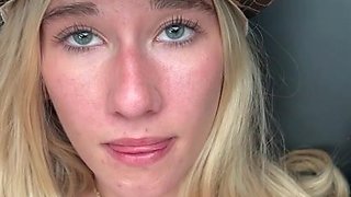 Petite blonde Lex radiates intense passionate desire during sensual moments