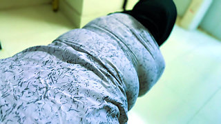 Egyptian Hot BBW Maid Stuck Under Bed & I Masturbate After Seeing Her Big Naked Ass