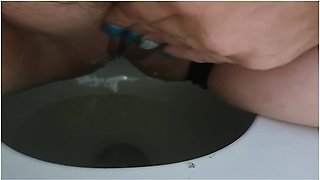 Milf Toilet Piss In Black Panties