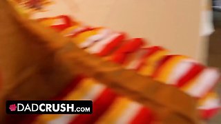 StepDad Crush - teenie babe needs her stepdaddy to convenience her after she fried the thanksgiving dinner