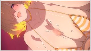 Striped Bikini Eleg Mitchili Big Will Make You Ejaculate Very Thick. Japanese Hentai Anime/titty Fuck/nikke Elegg