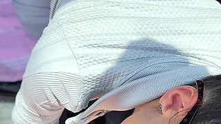 Mornign Fit in Public Finished with Quickie Fuck in Car Trunk