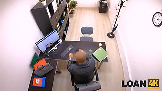 Loan4k. xxx with raven-haired babe leaves no doubt: she will get her loan