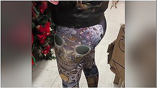 See Through Designer Leggings Pink Panties Xmas Shopping