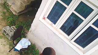 His Step Came to Her House and Wanted to Send Him for an Errand He Started Kissing Her and Fucked Her While She Do Her Exercise