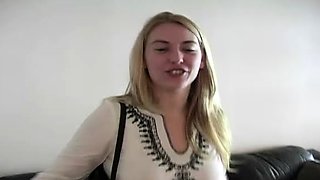 Cute blonde teen girlfriend awesome POV blowjob
