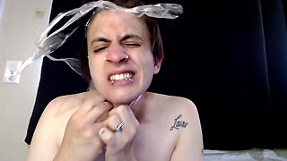 Self Tape Bondage Breath Play Struggle Fearful Panic Nose Lips