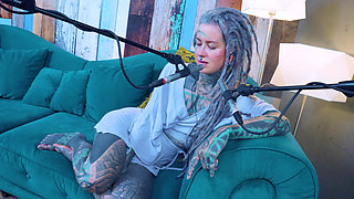 I talk about Y - YOU - ASMR podcast SFW talking goth skinny girl dreadlocks tattoo model inked girl