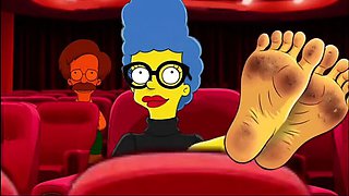 Hot Milf Mrs. Simpson Teases with Dirty Feet - Foot Fetish JOI & Cartoon Parody