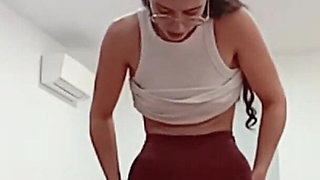 Pissing in My Grain Sports Spandex Shorts During and Mopping