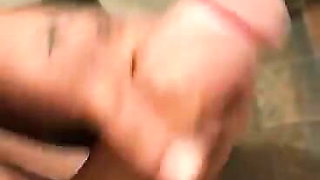 Solo masturbation with cum shot