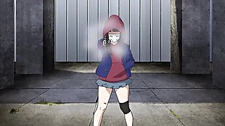 Burning Girl in the night beyond control