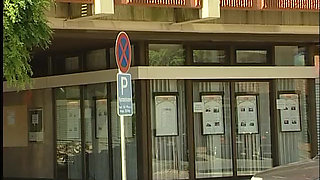 Busty redhead teen lifting dress outdoors