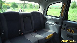 Faux taxi lovely uk blond fucked hard in her pink fishnet gimp costume