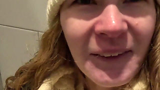 Student Slut Gets It on College Toilet!
