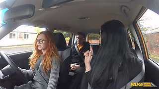 Redhead Ella Hughes Begs Examiner Ryan Ryder for Hardcore Pounding in Steamy Fake Driving School Role