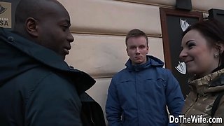 BBC Slut Lena Dark Takes It Anally While Her Cuck Hubby Licks