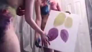 Brunette amateur in lingerie pounded from behind in hd