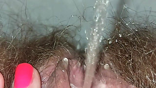 Pissing Woman in the Toilet