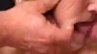 Tears Streaming Cum Drenched Face After Sloppy Pounding