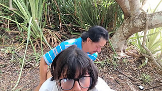 Sex with my beautiful, busty stepdaughter in the jungle