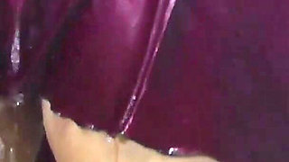Finger Fucking Wet in the Shower Wearing a Silk Nightie