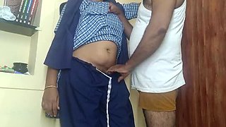 School Girl First Time Sex With Teacher - Tamil 4K Porn Uniform Fantasy