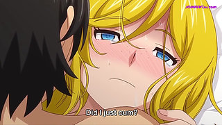 Blonde Stepmom Got A Hard Rough Time In The Bathroom - HENTAI