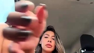 Hot Beach Babe Plays with Toy in Car