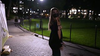 Brunette Amateur Sucks Stranger In Public Cash Stunt