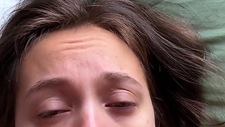 Amateur Teen Blowjob Under the Cover