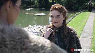 Jasmine Jae's Fierce Battle in a Fantasy Scene