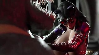 Selina's Shame - Jackerman 3D Animation - Latina with Big Boobs and Big Ass Gets Creampie from Monster