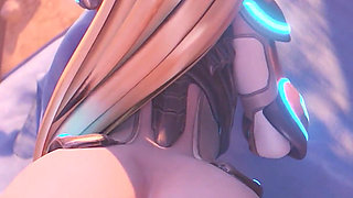 Widowmaker From Overwatch - Sniper Mission Failed Because of Big Cock - Doggystyle & Beach Jack-o Pose Big Ass Fuck 3D
