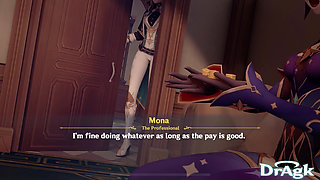 Mondstadt Orgy Mona Jean Eula Fucking in Motel Genshin Impact 3D Porn Gangbang