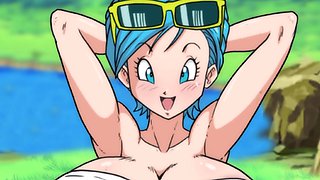 Bulma takes a break from the Dragon Ball game in a wild hentai adventure