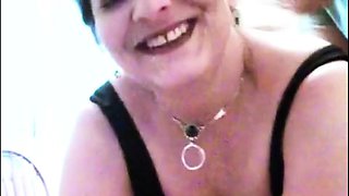 Mature slave Ellen chained and used