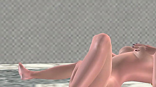 Cute Blond Girl Fingers Pussy & Masturbates with Cucumber 3D Cartoon Hentai