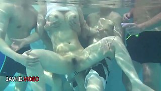 Komiya Suzuna And Suzuna Komiya In Group Sex Start At The Poolside Where Sultry Asian Blowjob With Two Studs Mature