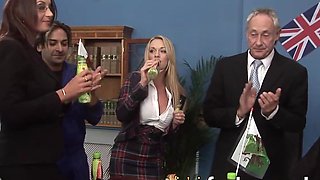 3 Whores, 2 Bosses, and a Wild Office Orgy - That's How They Celebrate a Successful Closing!