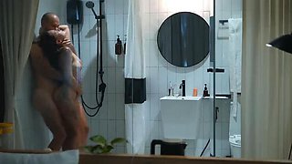 Amateur Couple Shower Sex - Big Natural Tits & Sloppy Blowjob